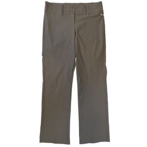 NWT Fits Like L Office Work Trousers Olive Green Straight Leg Tag 1X High Waist